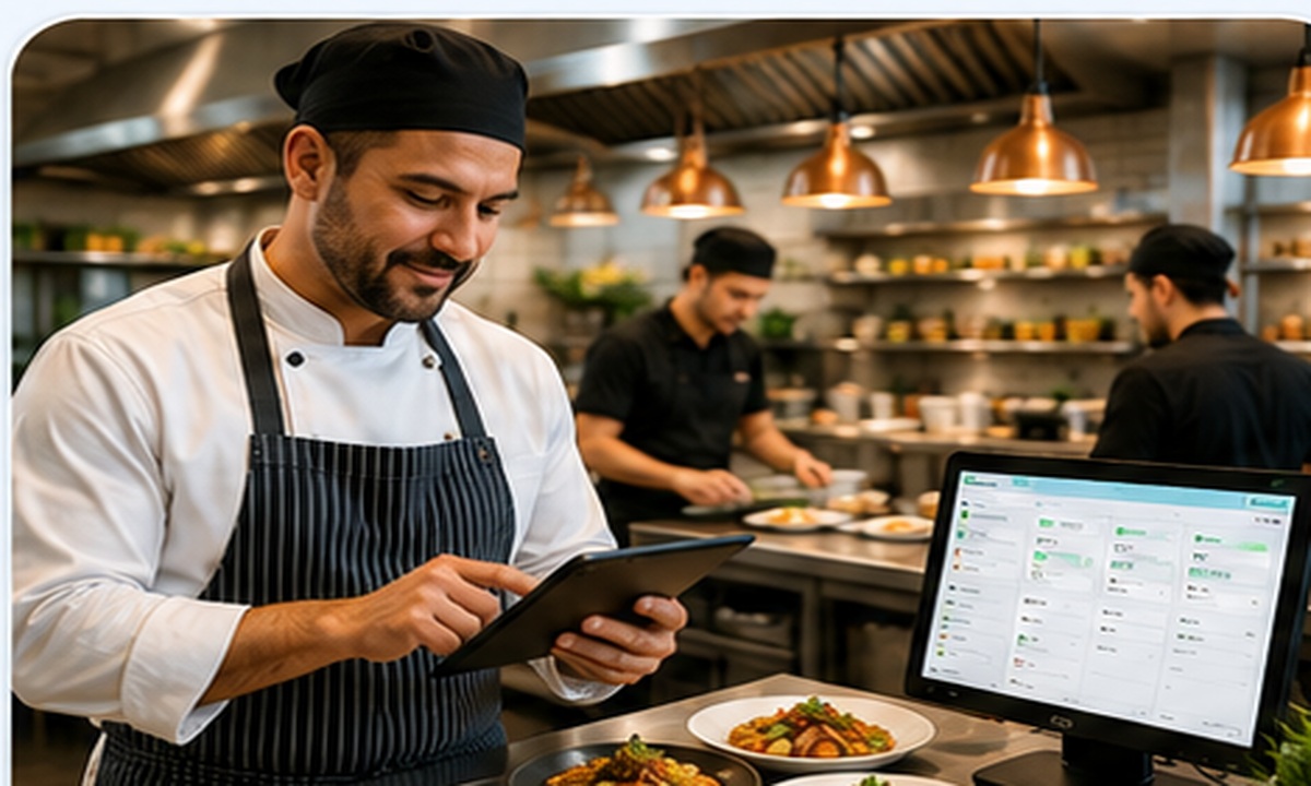 Restaurante em operação organizada